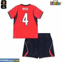 England Declan Rice #4 Auswärts Trikotsatz Kinder WM 2026 Kurzarm (+ Kurze Hosen)